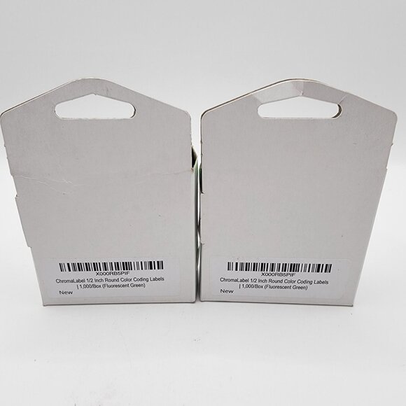 2 Pack ChromaLabel 1/2" Inch Round Green Dot Stickers, 1000 per Dispenser - Picture 8 of 10